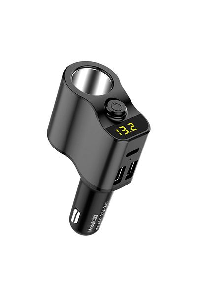 Choice Black Car Plug Power Adapter Dual Usb Fast Charge Car Phone Charger Voltage Detection With Independe