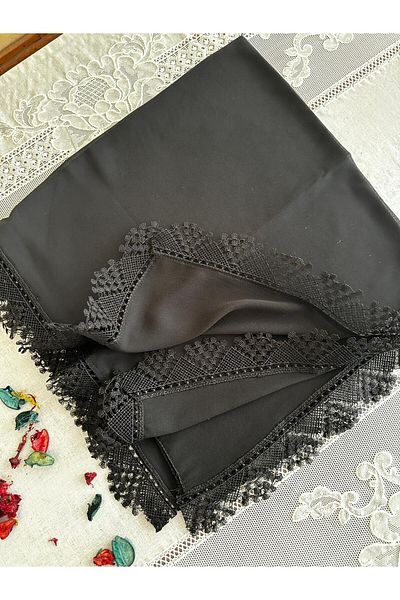 TUTUYA TEXTIL Ready Embroidered Mevlit Cover Prayer Tulbenti Shawl
