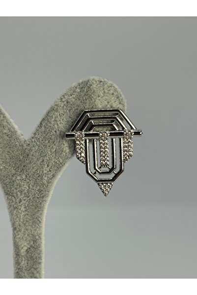 Uzak Işıklar Serenay Rosette Model Steel Earrings Silver