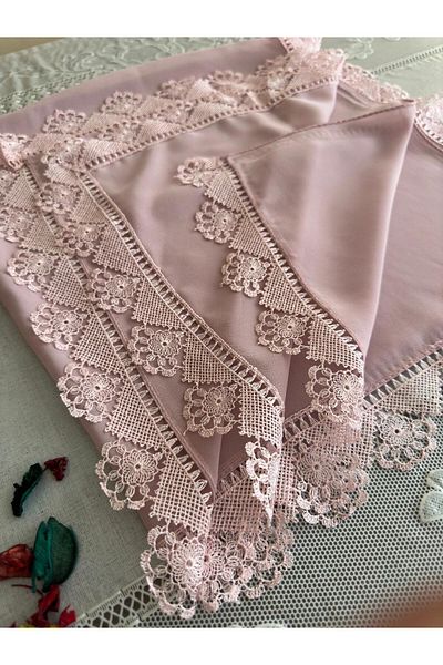 TUTUYA TEXTIL Ready Embroidered Mevlit Cover Prayer Tulbenti Shawl