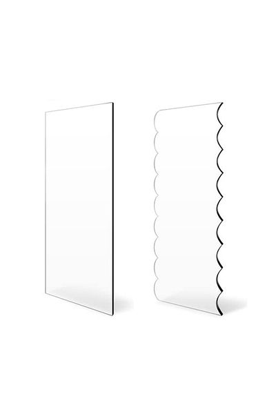 Choice 6 8 10in Cake Disc 2pcs Acrylic Cake Scraper Set Decorating Contour Stripe Cake Comb Saw Tooth Smoo
