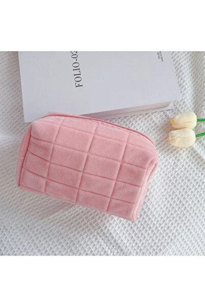 Choice حقيبة أقلام كاواي وردية اللون على شكل وسادة وحقيبة مستحضرات تجميل كبير...