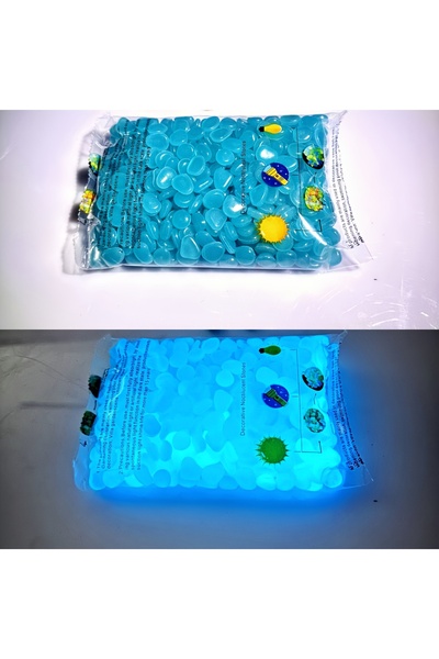Choice 500pcs Blue 100/500pcs Glow In The Dark Pebbles, Resin Luminous Stones...