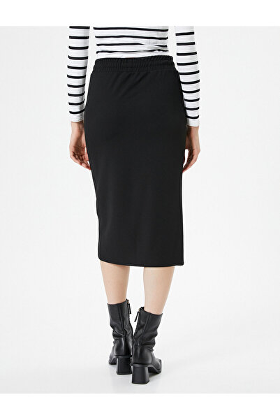 Koton Midi Etek Beli Bağcıklı