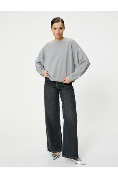 Koton Základní mikina Crew Neck Modal Blended
