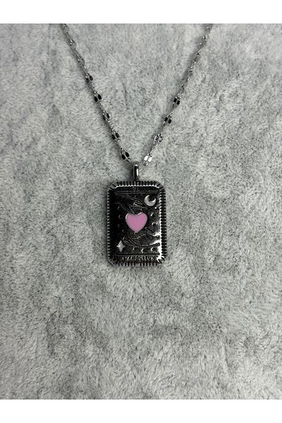 Uzak Işıklar Pink Tarot Love Necklace