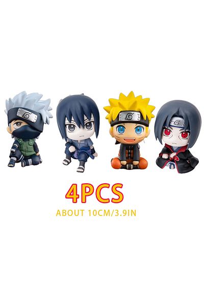 Choice 4pcs No Box 10cm Naruto Anime Figure Uzumaki Naruto Kakashi Uchiha Sasuke Itachi Cute Toys Q Figural