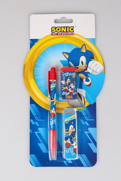 Sonic قلم رصاص متنوع مرخص من DEKOMUS مع ممحاة ومجموعة رؤوس 0.7 مم