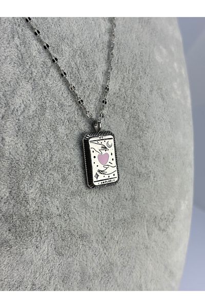 Uzak Işıklar Pink Tarot Love Necklace
