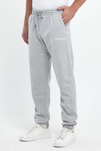 THE RULE Ανδρικό κανονικό χειμερινό παντελόνι Jogger με 3 νήματα με ράστερ μέση και ελαστικά πόδια