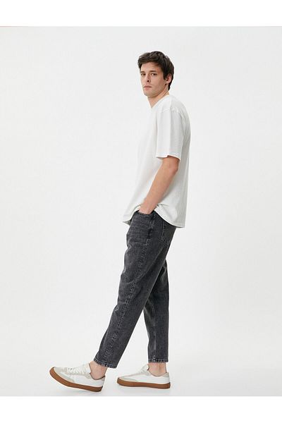 Koton Loose Fit Lockere Jeans mit Taschen Baumwolle Standard Taille - Steve Jean