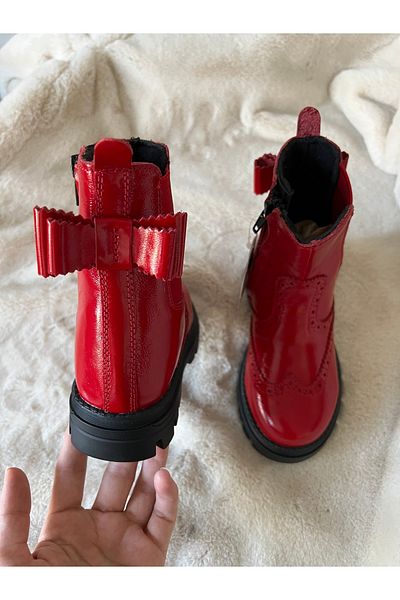tofimini Red Leather Patent Leather