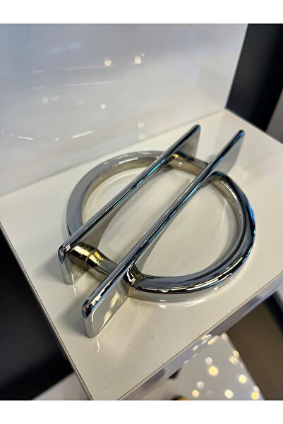 KMS Mâner metalic Veliko 96 mm cromat pentru ușă dulap mobilă modernă cu sertar Unitate TV Noptiera Comodă