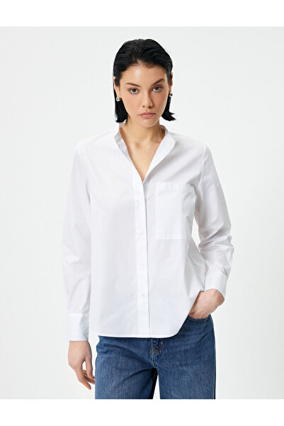 Koton Klasszikus ing hosszú ujjú gomb zseb részletes