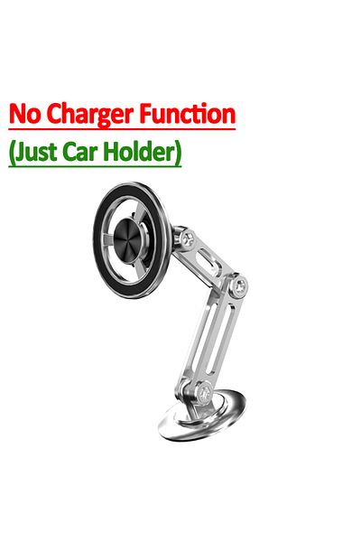 Choice No Charger Sliver Magnetic Wireless Car Charger Phone Fast Car Charing Air Vent Mount Station For Ip
