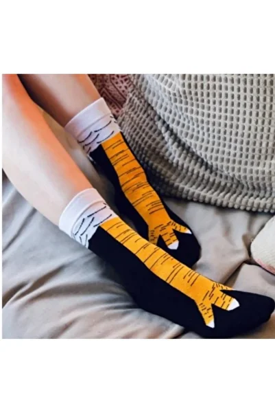 fethi mekik 3 Pairs of Socks with Chicken Legs Chicken Feet Pattern