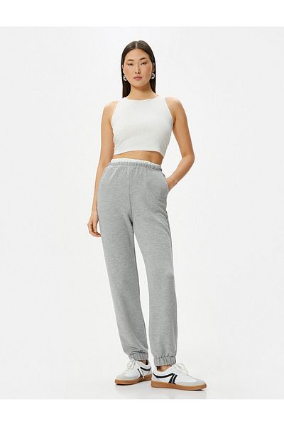 Koton Jogger-Jogginghose mit doppelt gummiertem Bund und Taschen