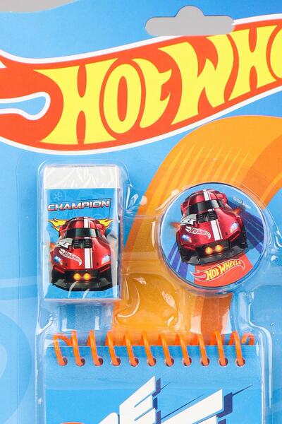 HOT WHEELS DEKOMUS З НОВИМ СЕЗОНОМ ЛІЦЕНЗОВАНИЙ БЛОКНОТ HOT WHEELS, МОДУЛЬНИЙ ОЛІВЕЦЬ, ГУМКА ТА ТУЗИК