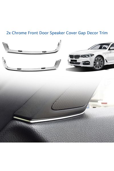 Shunmaii 2pcs Car Front Door Speaker Cover Gap Decorative Trim ABS Car Tweeter Gap Plug Trim for BMW 5 Ser...