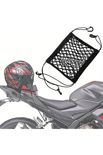 Choice شبكة تخزين سوداء مطورة لخوذة الدراجة النارية، شبكة مطاطية مزدوجة الطبق...