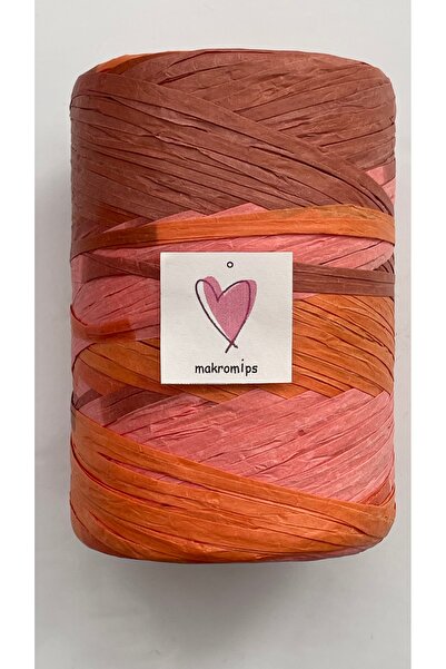 Makromİps PREMIUM Ebruli Multí Raffia Bag - 200gr Șuviță de țesut din paie