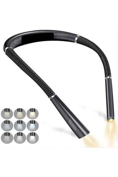 StriveFire Portable USB Rechargeable Book Lighting  Light Flexible Handsfree Led Neck Light Hug Reading Lamp...