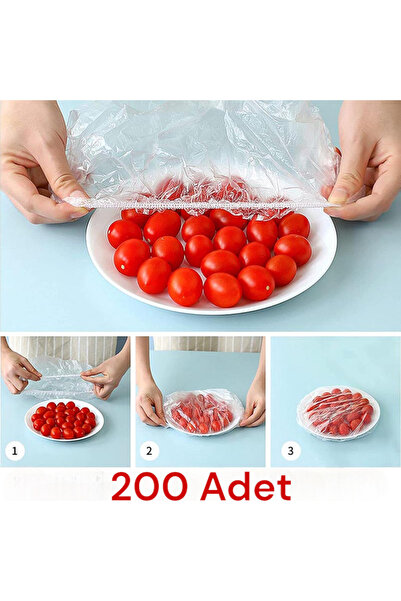 Alışverişhanem Aveo 200 Adet Tazeliği Koruyan Çok Amaçlı Tabak Tencere Gıda M...