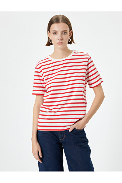 Koton Crew Neck Basic pamut rövid ujjú póló