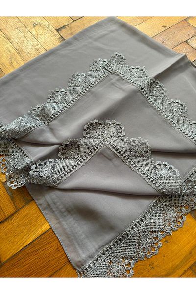 TUTUYA TEXTIL Ready Embroidered Mevlit Cover Prayer Tulbenti Shawl