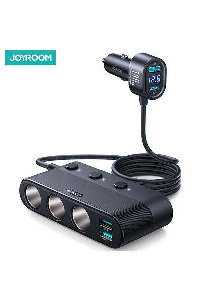 Choice Black Joyroom 139w 7 In 1 Car Charger Adapter Fast Pd Qc3.0 Socket Cigarette Lighter Splitter Charge