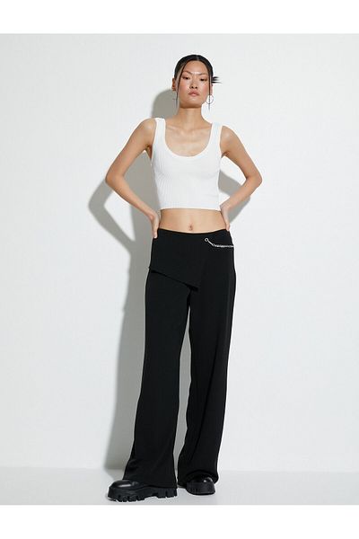 Koton Crop Atlete Curea groasă U-Gât cu nervuri