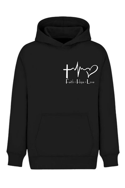 Moda Glo Hanorac obișnuit cu glugă unisex cu buzunar cangur