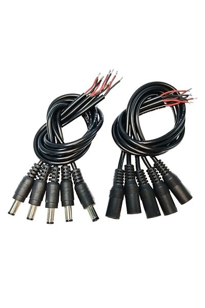 Choice Line Connector 5 Pairs 5 Pairs Dc 12v Connector 5.5x2.1mm Male And Female Dc Power Socket Jack Conne