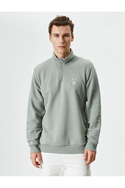 Koton Φούτερ με στάμπα Bugs Bunny Stand Collar με άδεια χρήσης