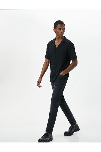 Koton Schwarze Jeanshosen für Herren - 4sam40013nd Brad Jean