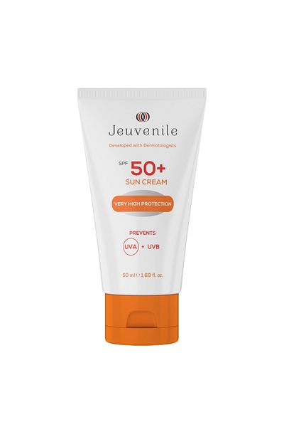 Jeuvenile UVA/UVB-Schutz und Sonnenschutzmittel mit Lichtschutzfaktor 50+ von Güneş Kremi, Hızlı Emilen N