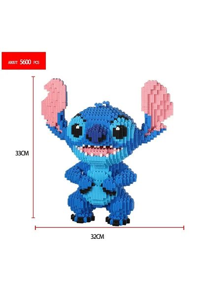 Choice 2024 New 33cm Disney Building Blocks Anime Stitch Large Size Cute Educational Assembly Toy Tablet...