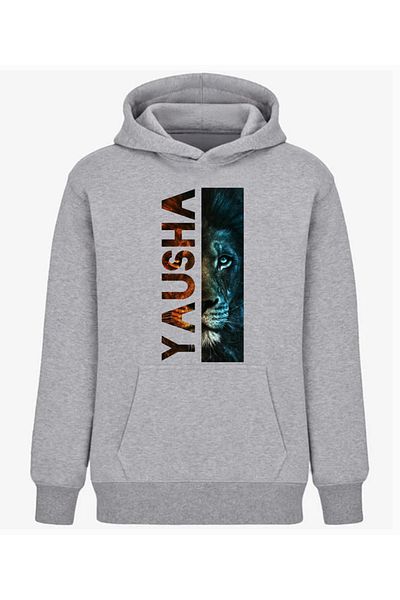 Moda Glo Unisex γκρι φούτερ με κουκούλα
