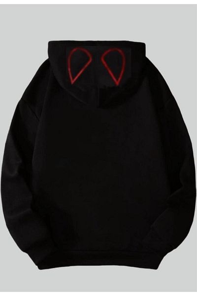 Moda Glo spider printed hooded sweatshirt & HODİE