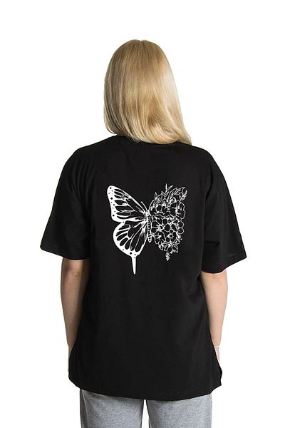 Moda Glo Μπλουζάκι Unisex Butterfly Relaxed Cut Oversize