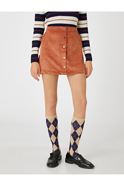Koton Corbársony gombos miniszoknya