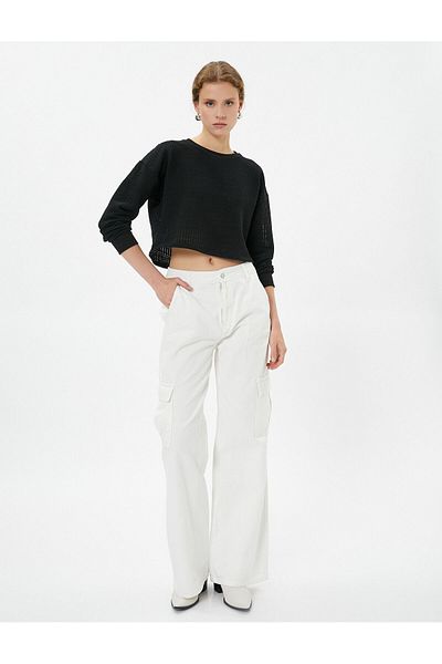 Koton Pulover Crop Ajurat Fit Relax