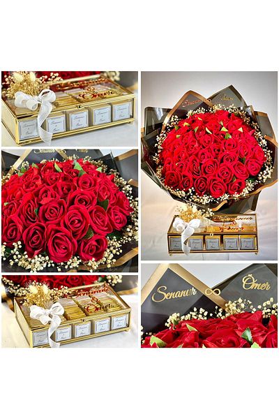 By Ayça Vardan Red Flower and Wishing Chocolate for Girl