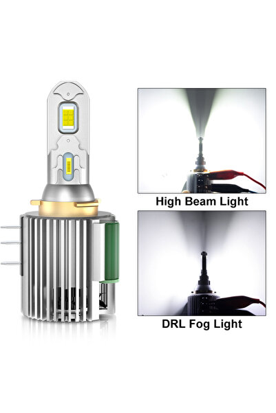 Choice White 2Pcs H15 LED Bulbs Car Headlight High Beam Day Driving Running Light 12V 6500K White Auto Lamp