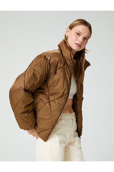 Koton Prošívaná kapsa na zip se stojáčkem Puffer Jacket