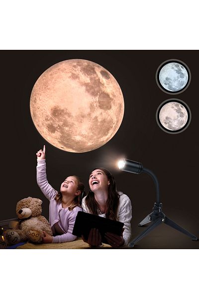 Choice Upgrade Non-Fade Moon Projector Night Light USB 3 Lighting Colors Moon Lamp Brightness Adjustable...