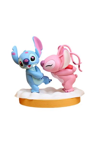 Choice 16cm White Disney Hot Toys Lilo & Stitch Lovers Stitch Doll Cake Desktop Decoration Pendant Valentin