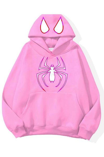Moda Glo φούτερ με κουκούλα με στάμπα αράχνης & HODIE