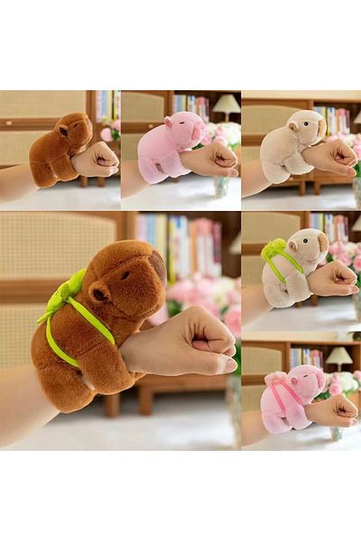Choice Kawaii Funny Capybara Plush Clap Circle Hand Ring For Women Girls Cartoon Cute Capybara Wristband...