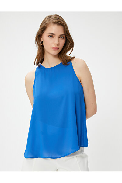 Koton Chiffon Undershirt Flowy Halter Neck